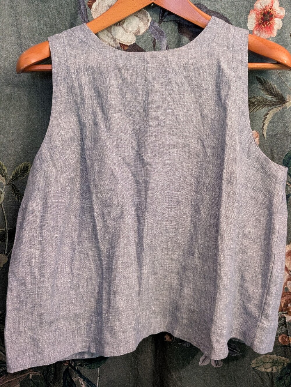 LOFT Linen Swing Tank, Tulip Back Hem